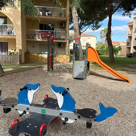 T2 Rdc A Canet En Roussillon Europa 4 Pers ,Piscine,Clim, Tennis, Parking Exterior photo