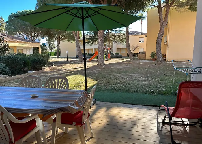 T2 Rdc A Canet En Roussillon Europa 4 Pers ,Piscine,Clim, Tennis, Parking