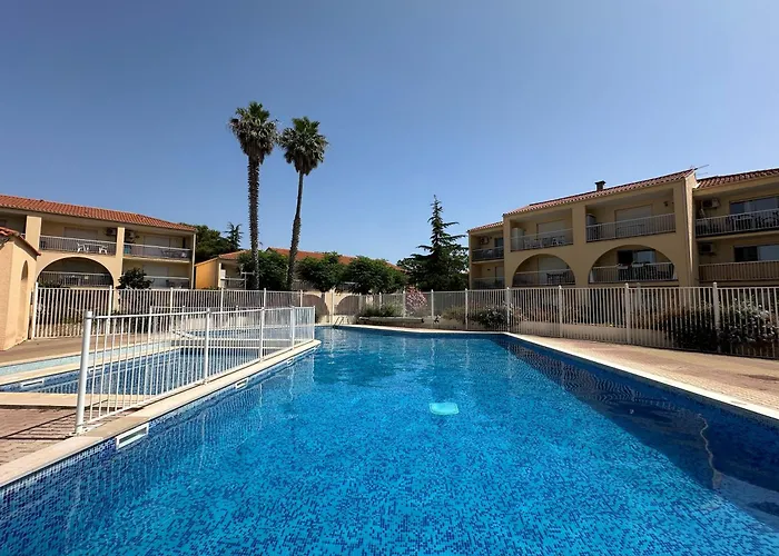 T2 RDC à Canet en Roussillon Europa 5 pers ,clim, piscine, tennis, parking