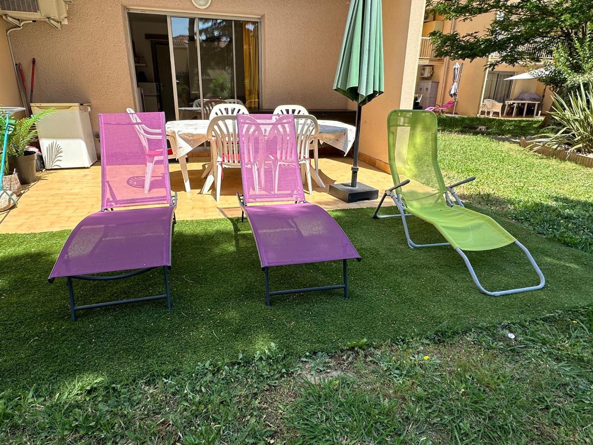 T2 Rdc à En Roussillon Europa 5 Pers ,clim, Piscine, Tennis, Parking * Canet-en-Roussillon